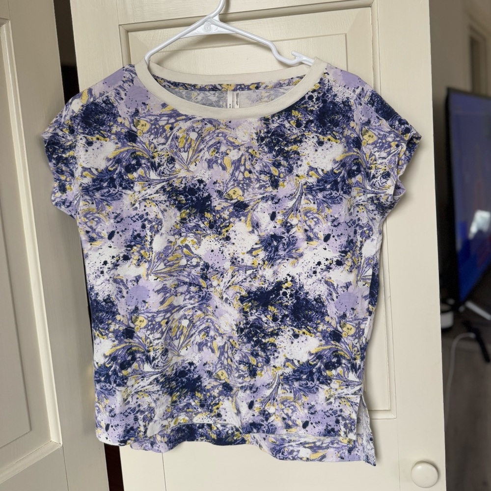 Anthropologie boxy graphic oversized t shirt women’s XS